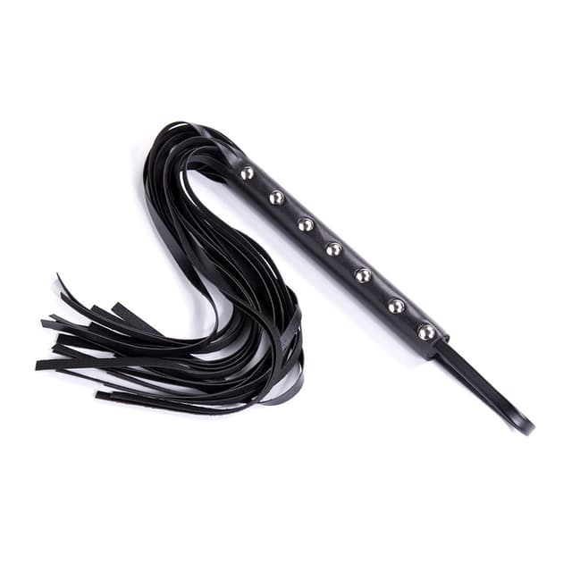 Studded Flogger 60cm Black