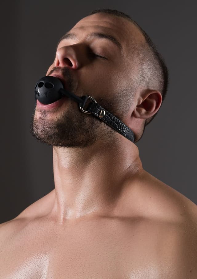 Croc-Embossed Ball Gag