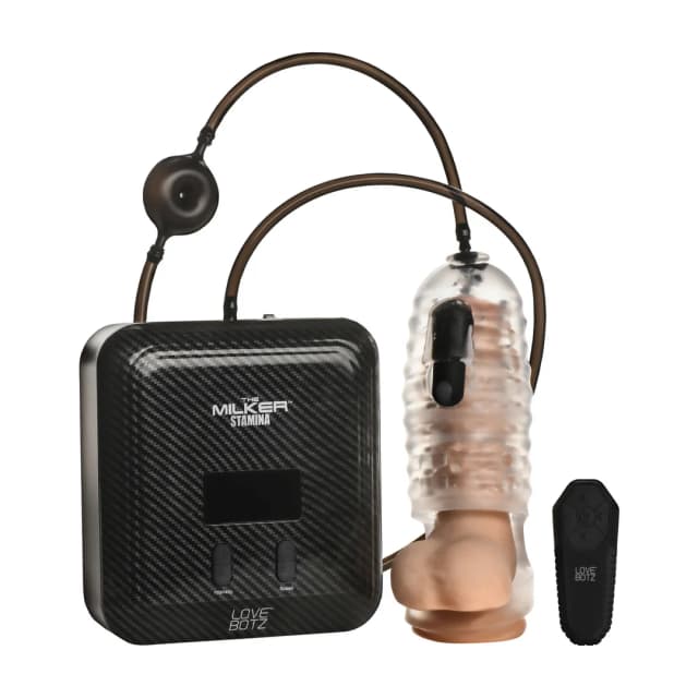 The Milker Stamina - Automatic Vibration and Suction Stroker - Transparent