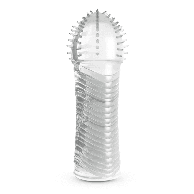 Ribbed Penis Sleeve - Transparent