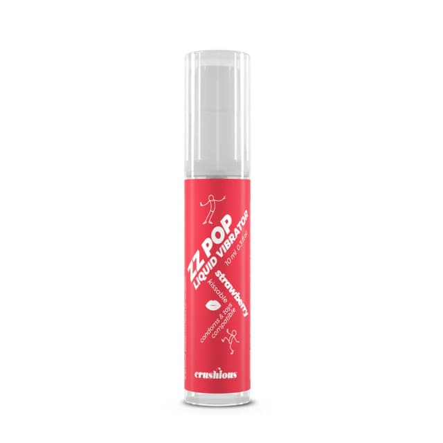 ZZ Pop - Kissable Liquid Vibrator - Strawberry - 0.3 fl oz / 10 ml