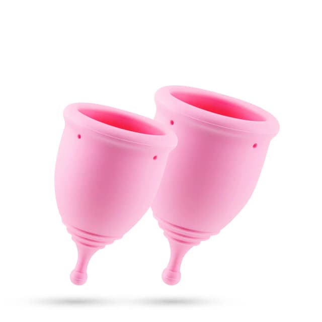 Minerva - Menstrual Cups with Pouch - S and L - Pink