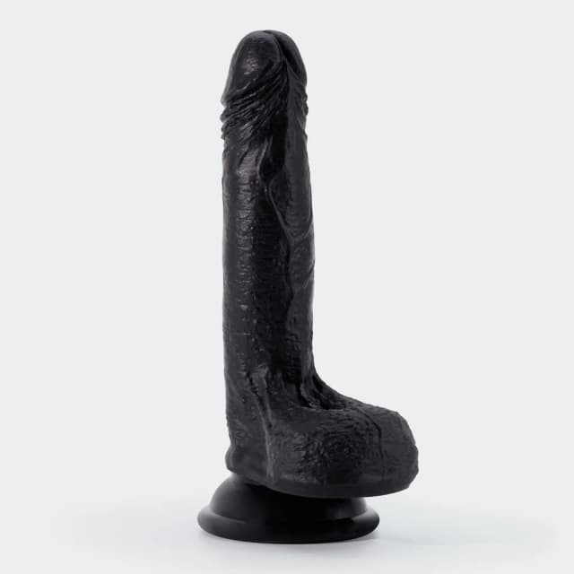 Inviktus - Liquid Silicone Dildo - 7 / 19 cm - Black