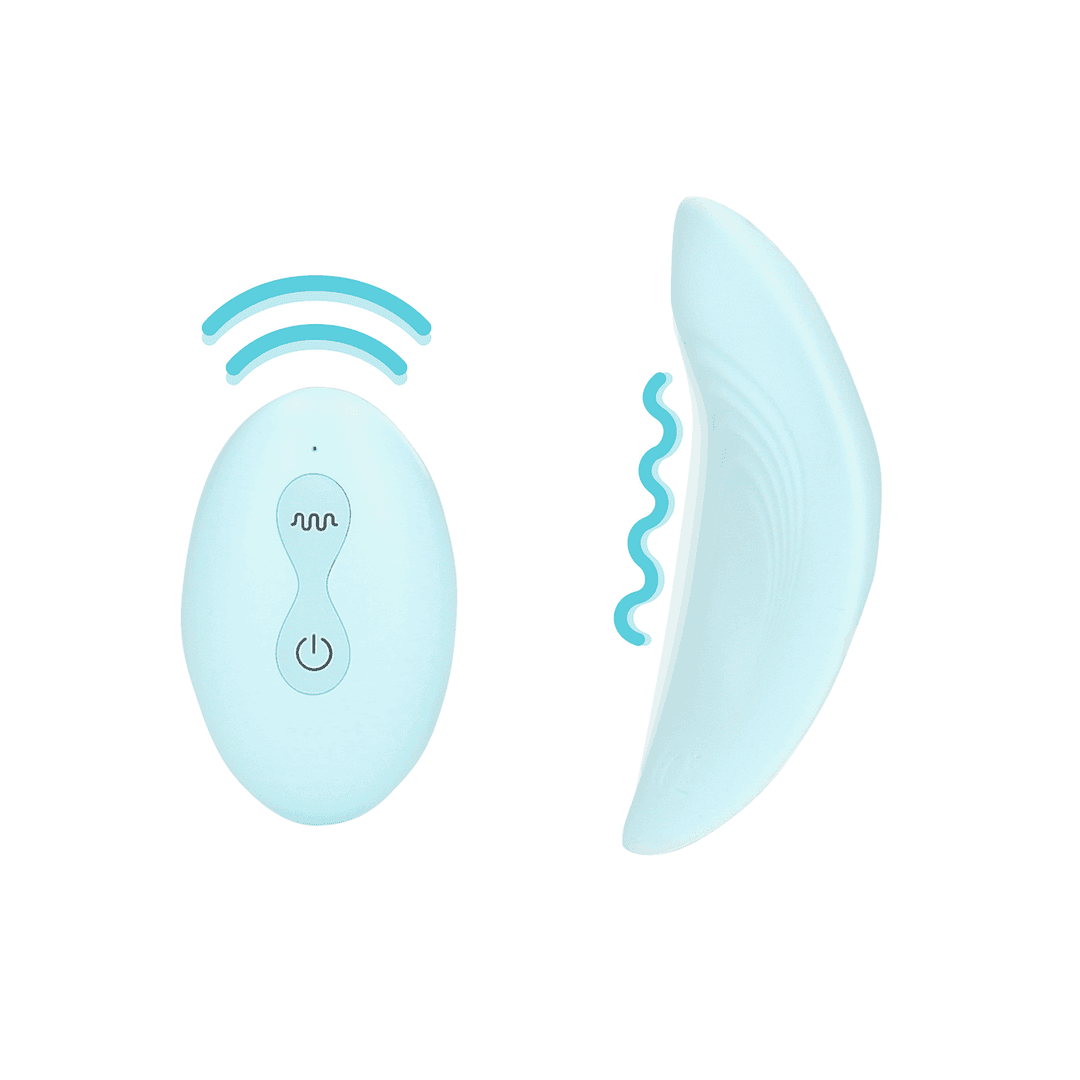 Panty Vibrator with Remote Control - Arctic Blue