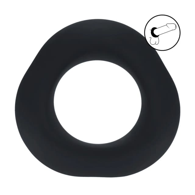 Ergo Liquid Silicone Cockring - Black