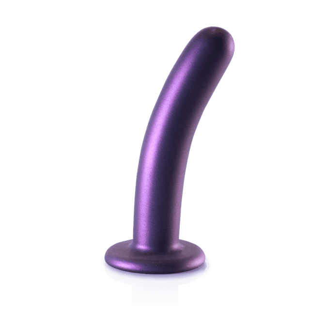 Smooth Silicone G-Spot Dildo - 6'' / 14,5 cm - Metallic Purple