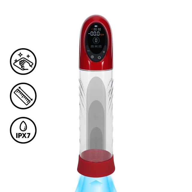 CyberPulse - Automatic Waterproof Penis Pump - Metallic Red