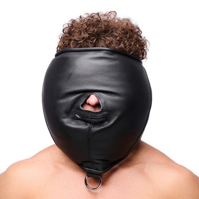 Padded Leather Sensory Hood - Black