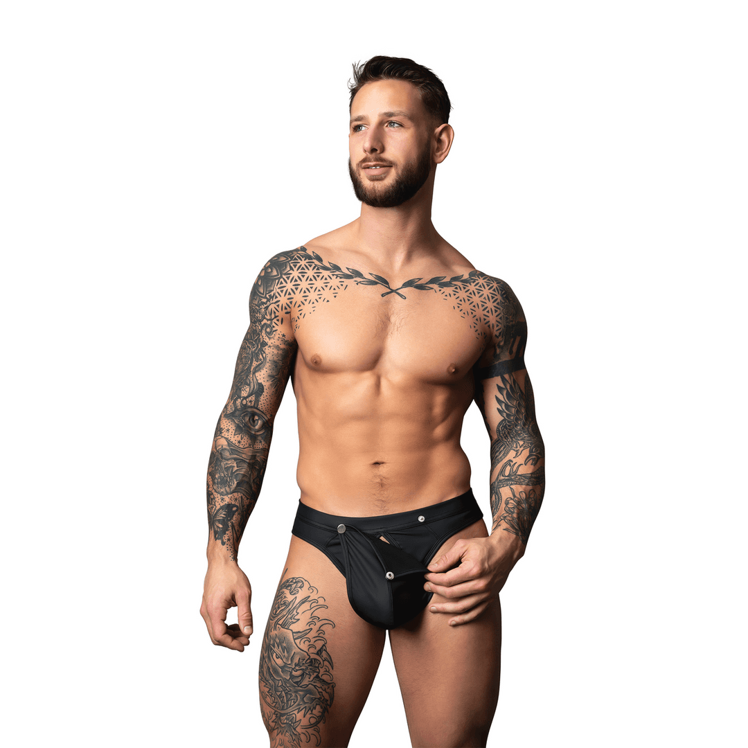 Snap Off Thong - S/M - Black